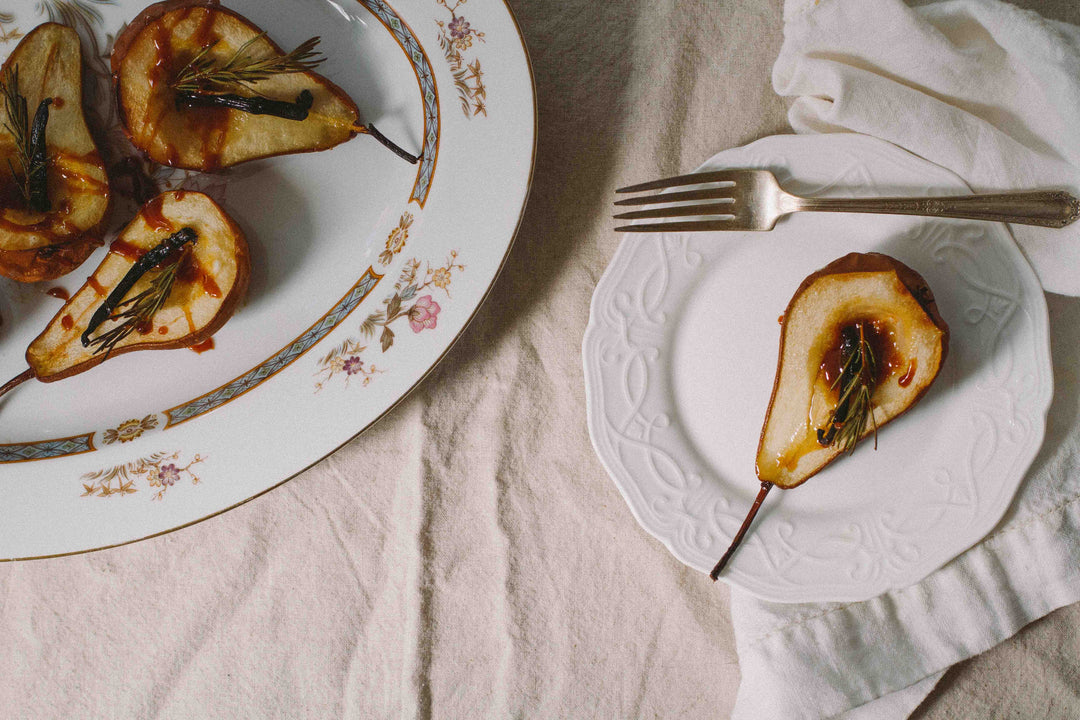 Roasted Orange Pears with Aromatic Bitters