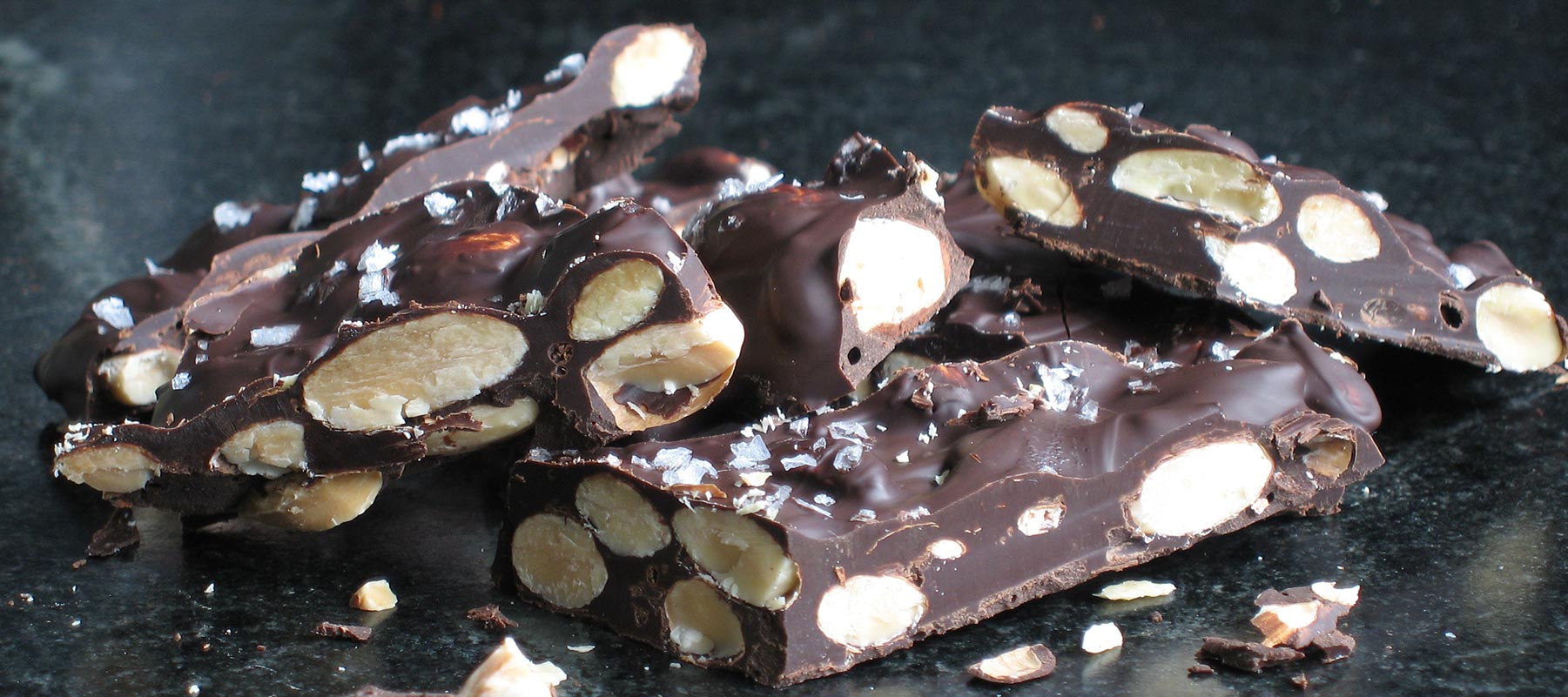 flavored chocolate bar with almonds