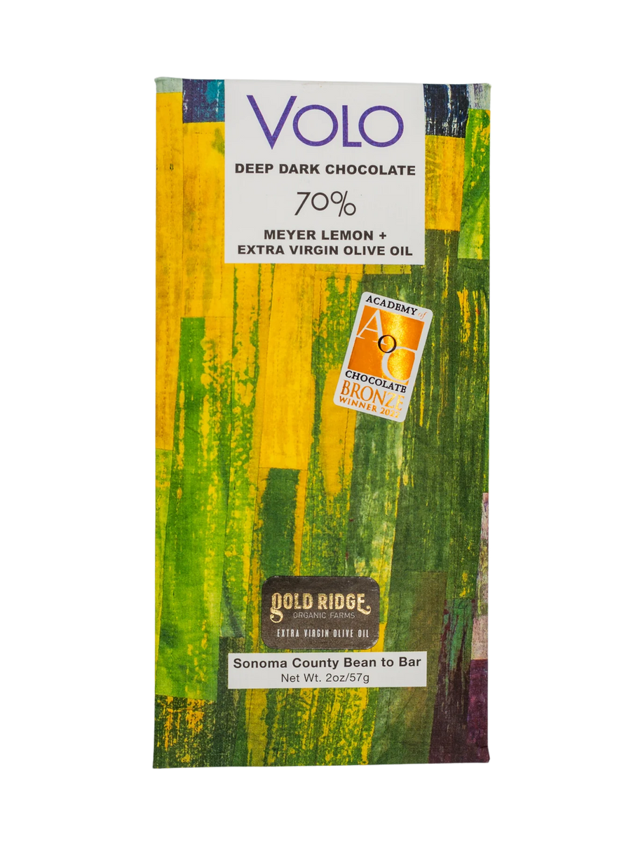 Image of Volo 70% Dark Chocolate with Meyer Lemon and Extra Virgin Olive Oil