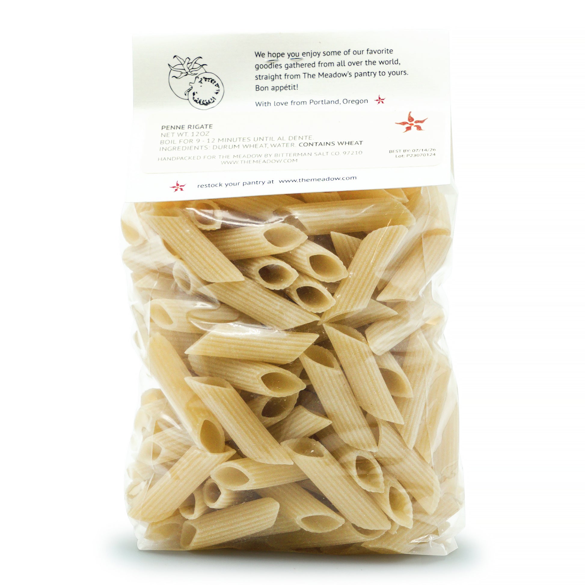 Image of the back of Penne Rigate - Gourmet Pasta from Italy