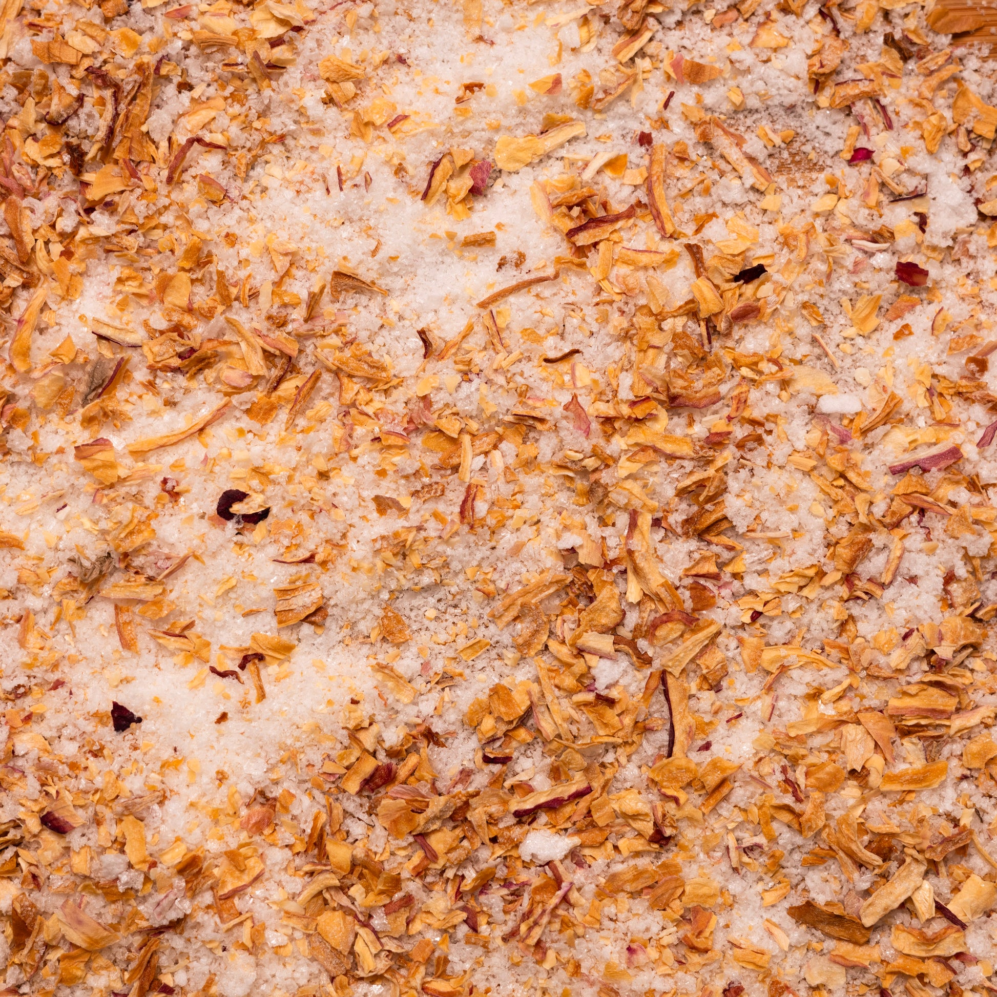 close-up of crispy shallot salt