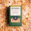 Bitterman's Crispy Shallot Salt in a green box on top of a bed of shallot salt