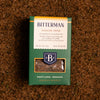 Bitterman Porcini Herb seasoning salt in a green box on a bed of porcini salt
