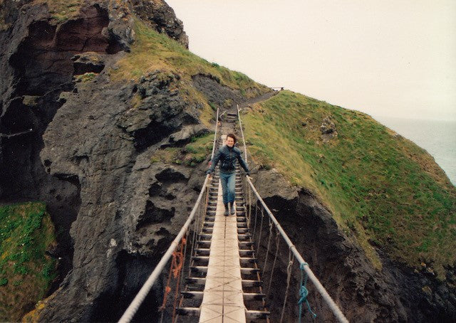 Mark Bitterman on a suspension bridge in France