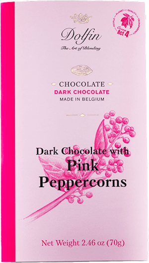Dolfin 60% Dark Chocolate with Pink Peppercorns