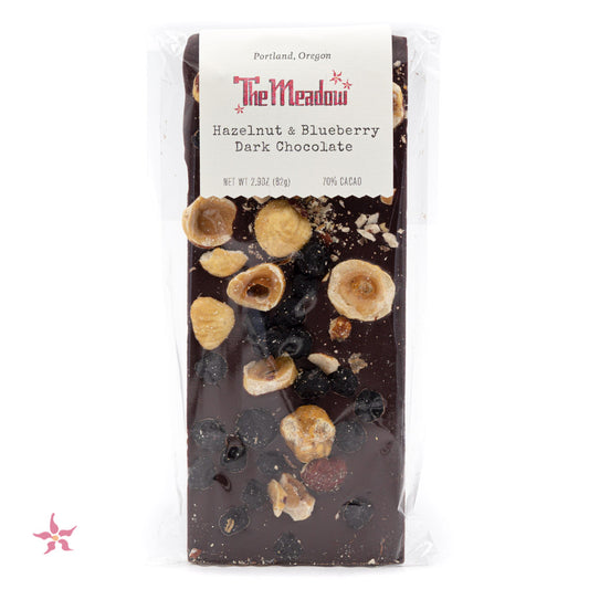 The Meadow Dark Chocolate with Hazelnut & Blueberry