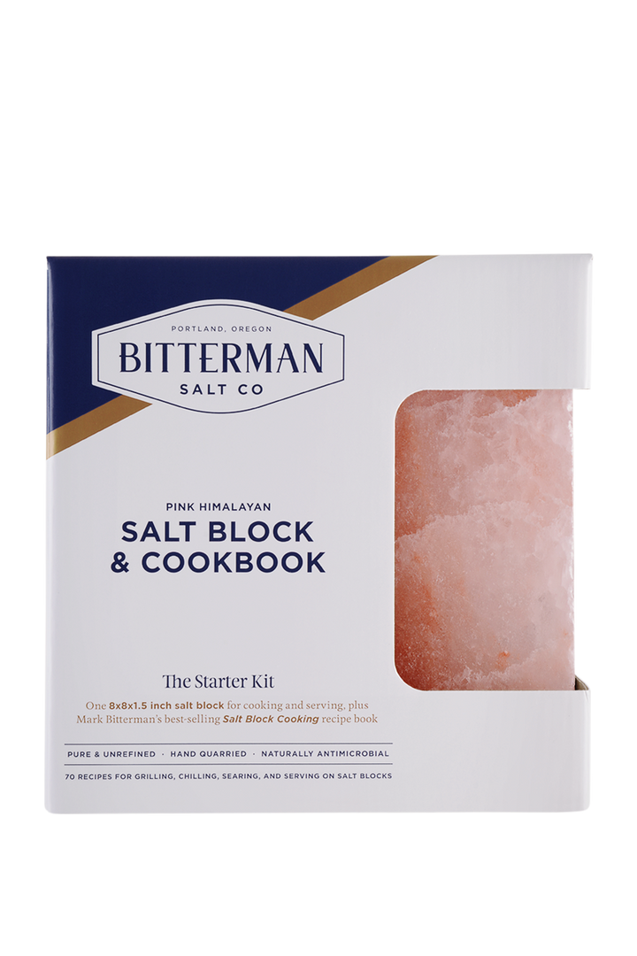 Salt Block Cooking + 8x8x1.5" Himalayan Salt Block Gift Set
