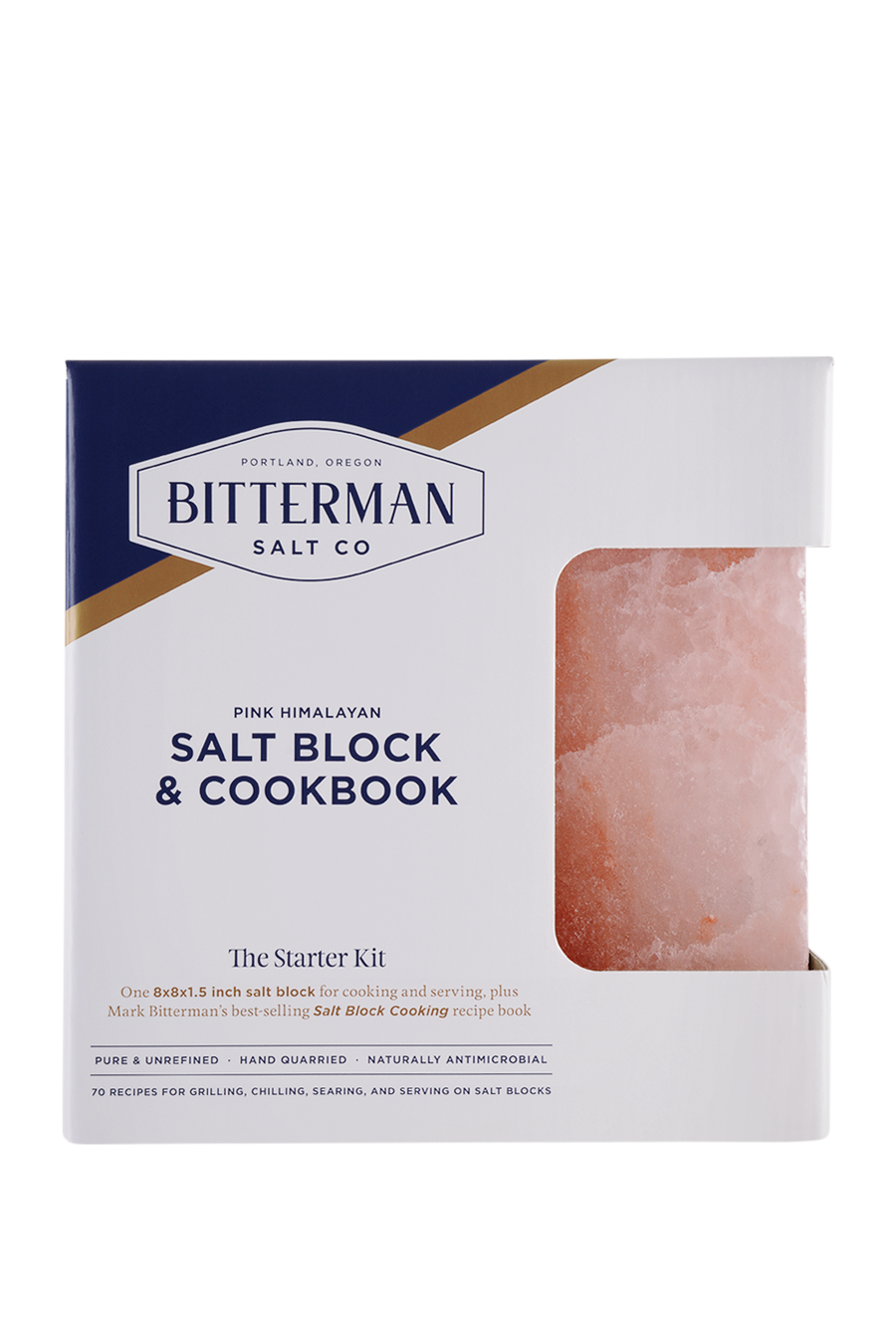Salt Block Cooking + 8x8x1.5" Himalayan Salt Block Gift Set