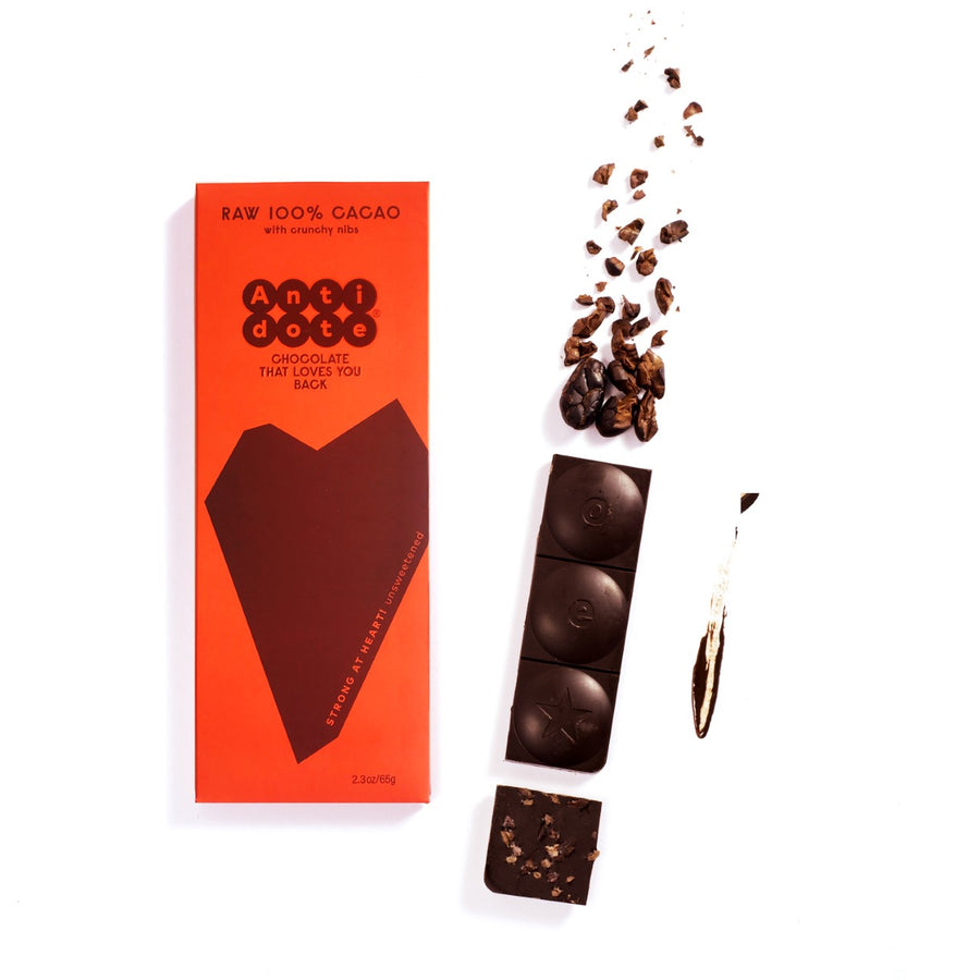 Antidote 100% Raw Dark Chocolate with Nibs