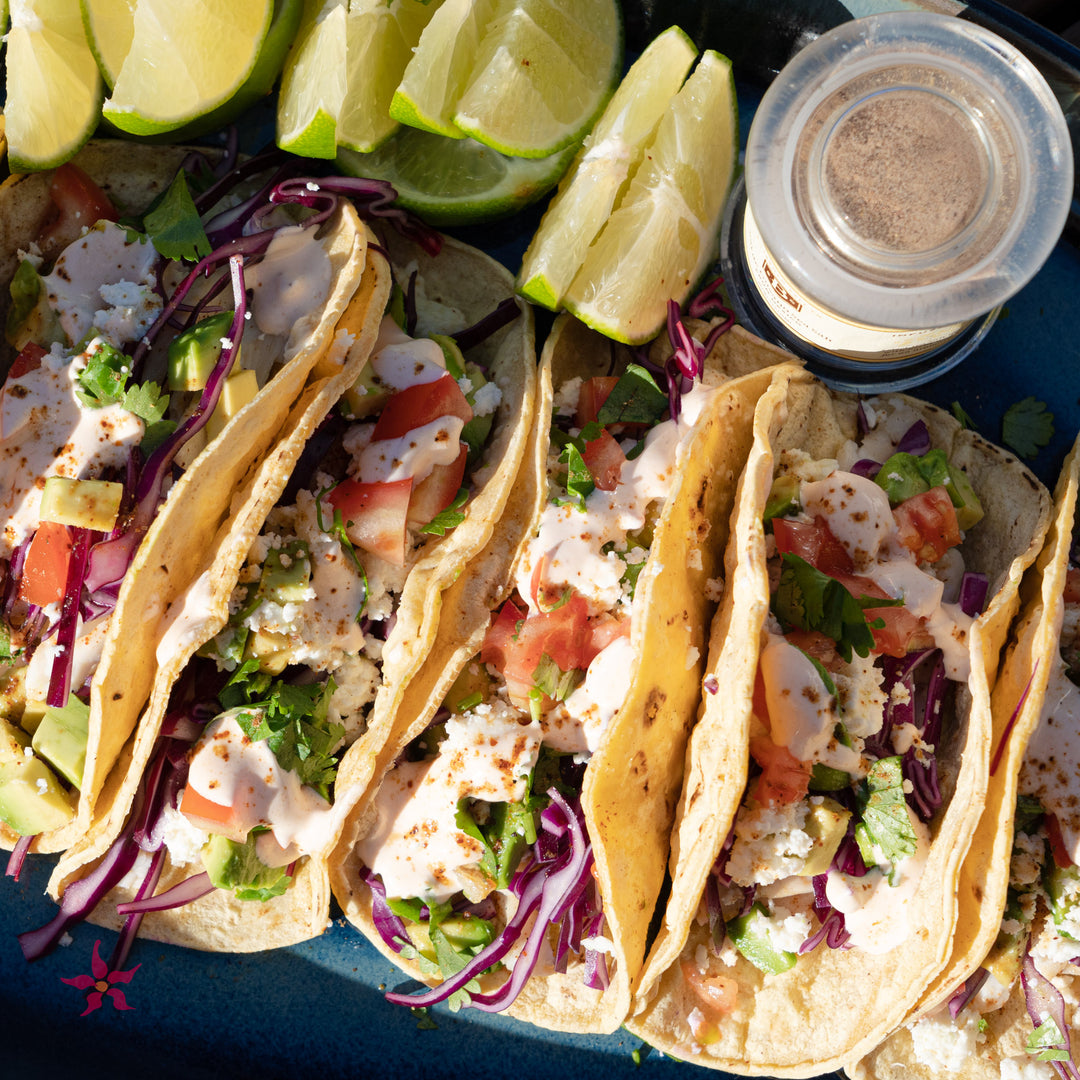 Fish Tacos with Sal de Gusano