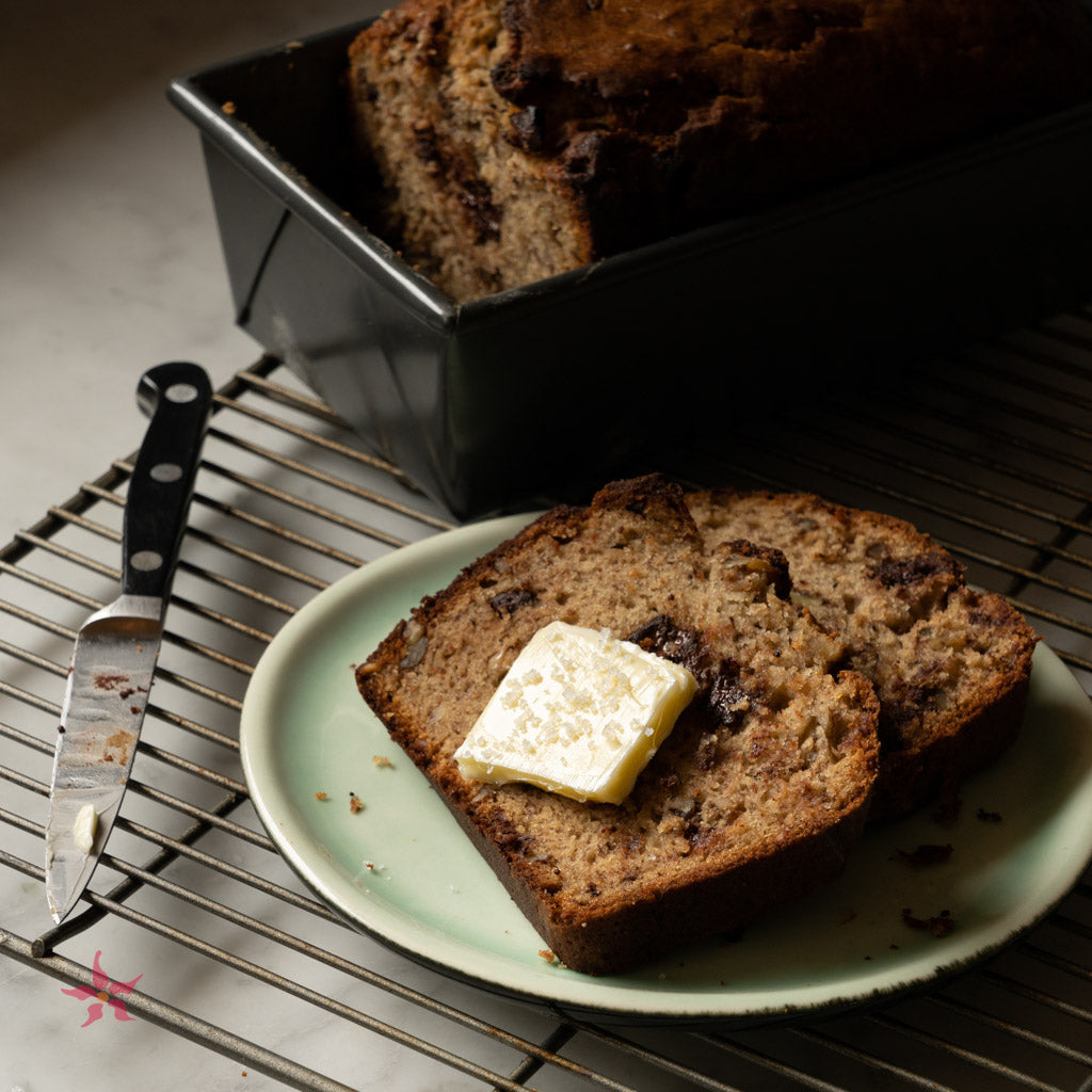 Banana Bread with Leftover Chocolate