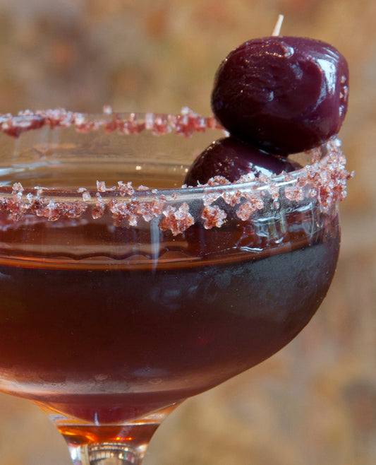 manhattan with salted rim