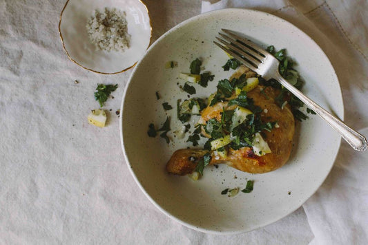 Ethiopian Chicken with Preserved Lemon Relish and Bitters