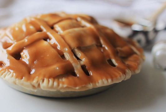 Salted Caramel Apple Pie with Bitterman's Fleur de Sel Sea Salt and Taha'a Vanilla