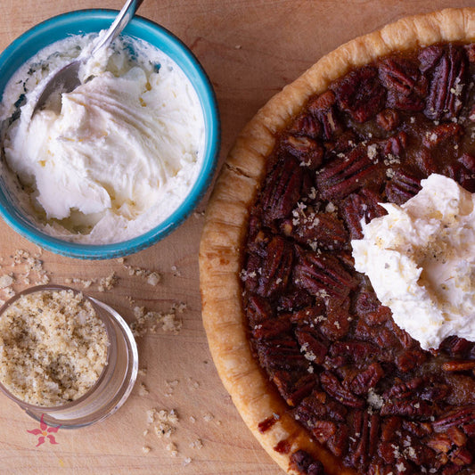 Salted Maple Pecan Pie with Bitterman's Fleur de Sel