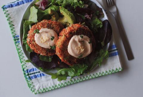 Salmon Cakes with Capers, Cayenne, and Lemon Flake Sea Salt