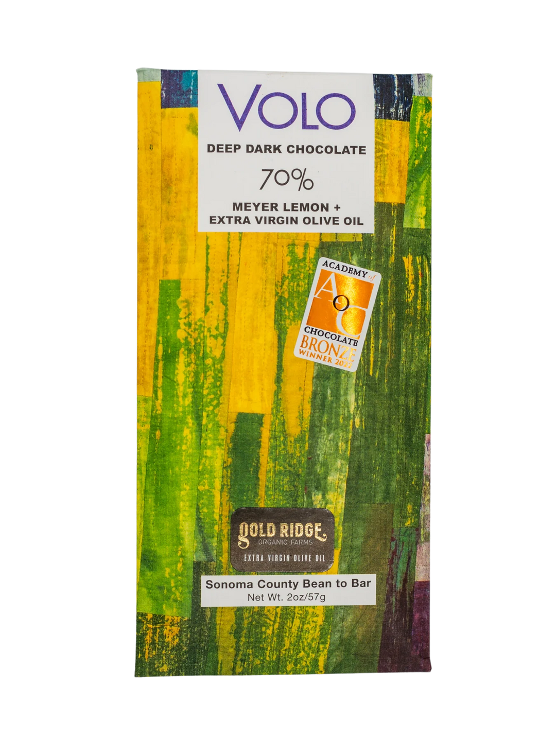 Image of Volo 70% Dark Chocolate with Meyer Lemon and Extra Virgin Olive Oil