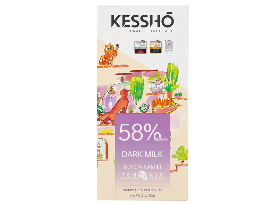 Image of Kesshō 58% Tanzania Dark Milk Chocolate