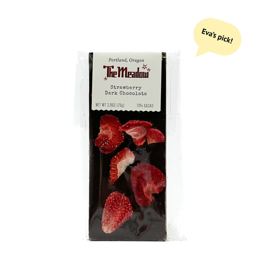 The Meadow Dark Chocolate with Strawberries with staff pick