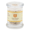 Jar of chili lime salt with a label on a white background