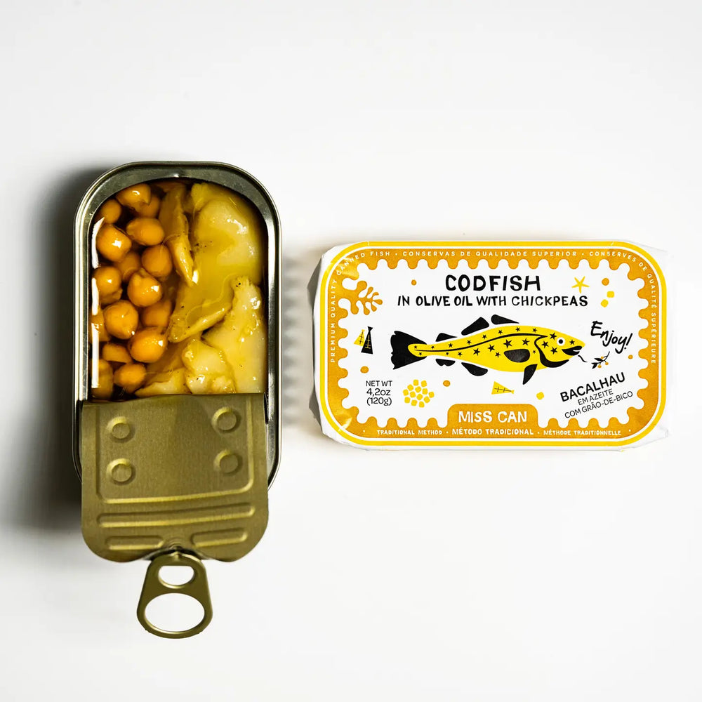 Image of Miss Can Cod in Olive Oil with Chickpeas