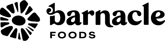 Black Barnacle Foods logo with a stylized flower icon