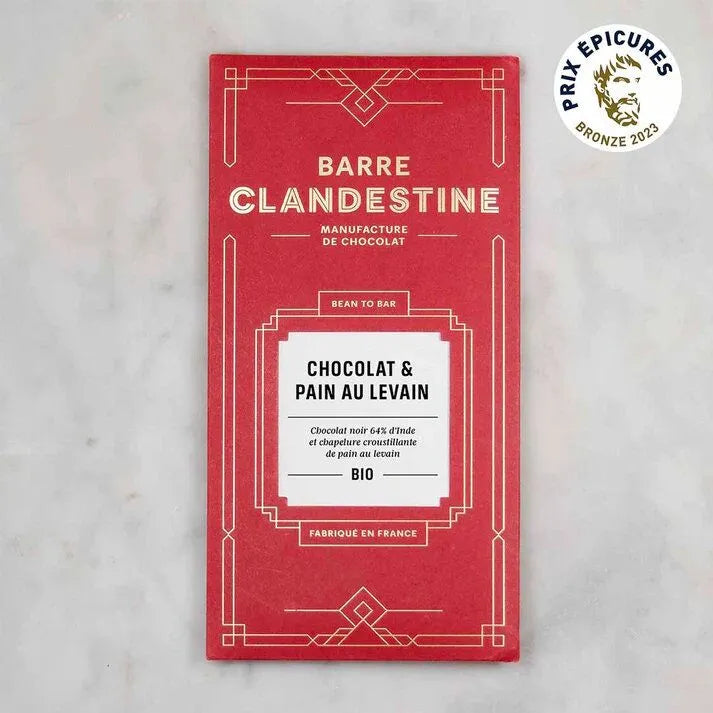 Image of Barre Clandestine Belize 64% Dark Chocolate with Sourdough Bread