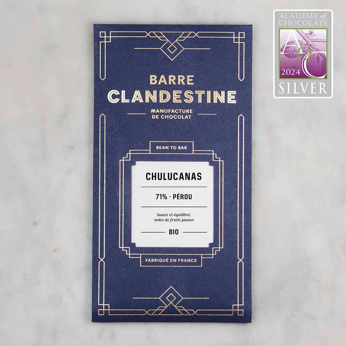 Image of Barre Clandestine Chulucanas Peru 71% Dark Chocolate