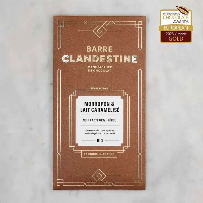 Image of Barre Clandestine Morropón 62% Dark Chocolate with Caramelized Milk