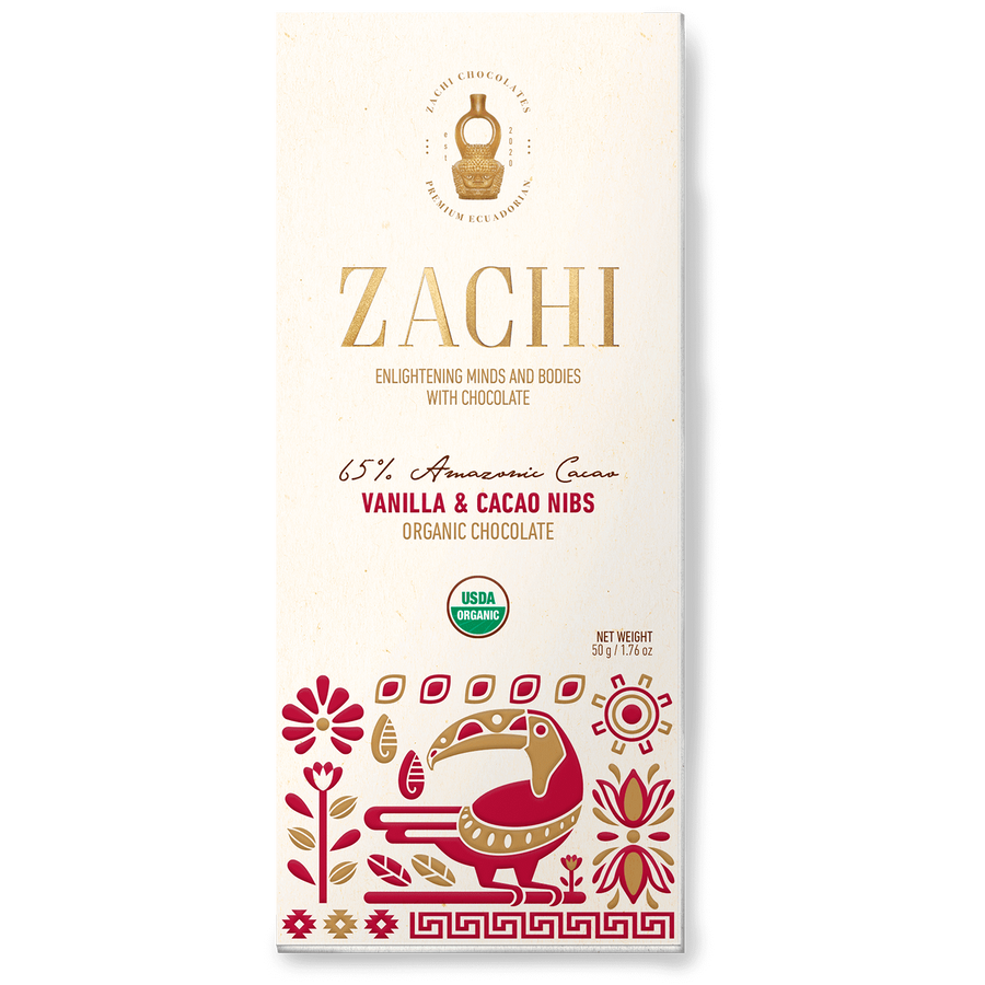 Image of Zachi Chocolates 65% Dark Chocolate with Vanilla and Cacao Nibs