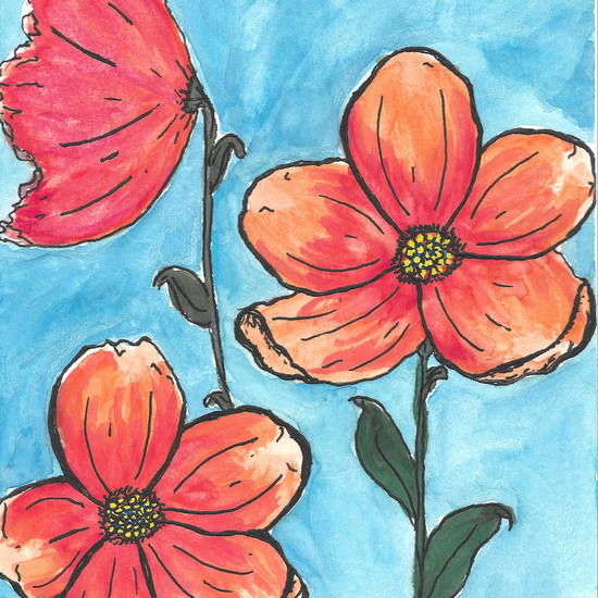 California Poppies Card by Handmade by Jessica