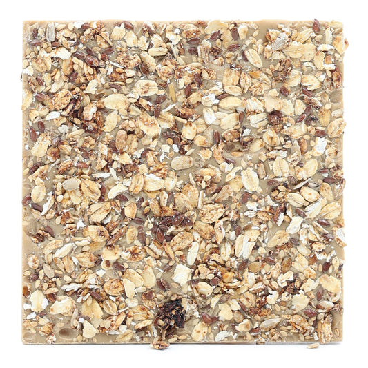 Puchero White Chocolate with Granola unwrapped
