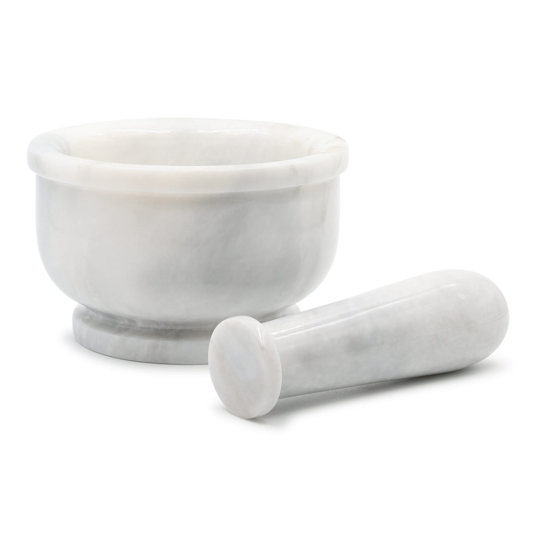 The Meadow 6" Ziarat White Marble Mortar & Pestle