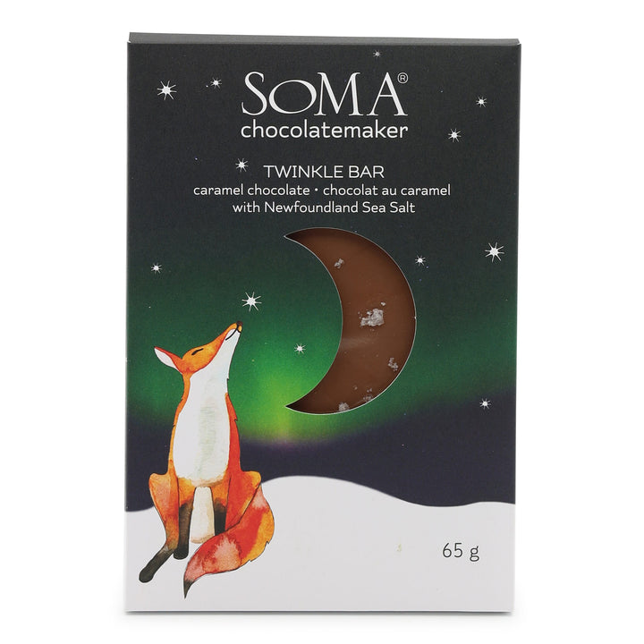 Soma Twinkle Bar Milk Chocolate with Caramel and Newfoundland Sea Salt