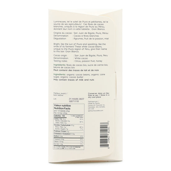 Qantu Gran Blanco Peru 70% Dark Chocolate