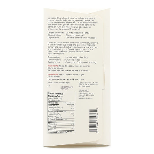 Qantu Chuncho Peru 70% Dark Chocolate