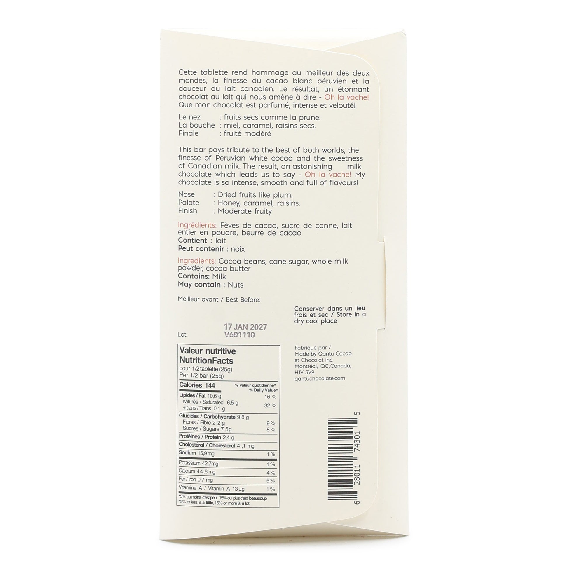 Qantu 60% Dark Milk Chocolate
