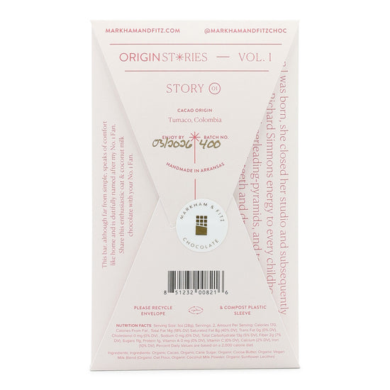 Markham & Fitz No. 1 Fan Coconut and Oat Milk Chocolate