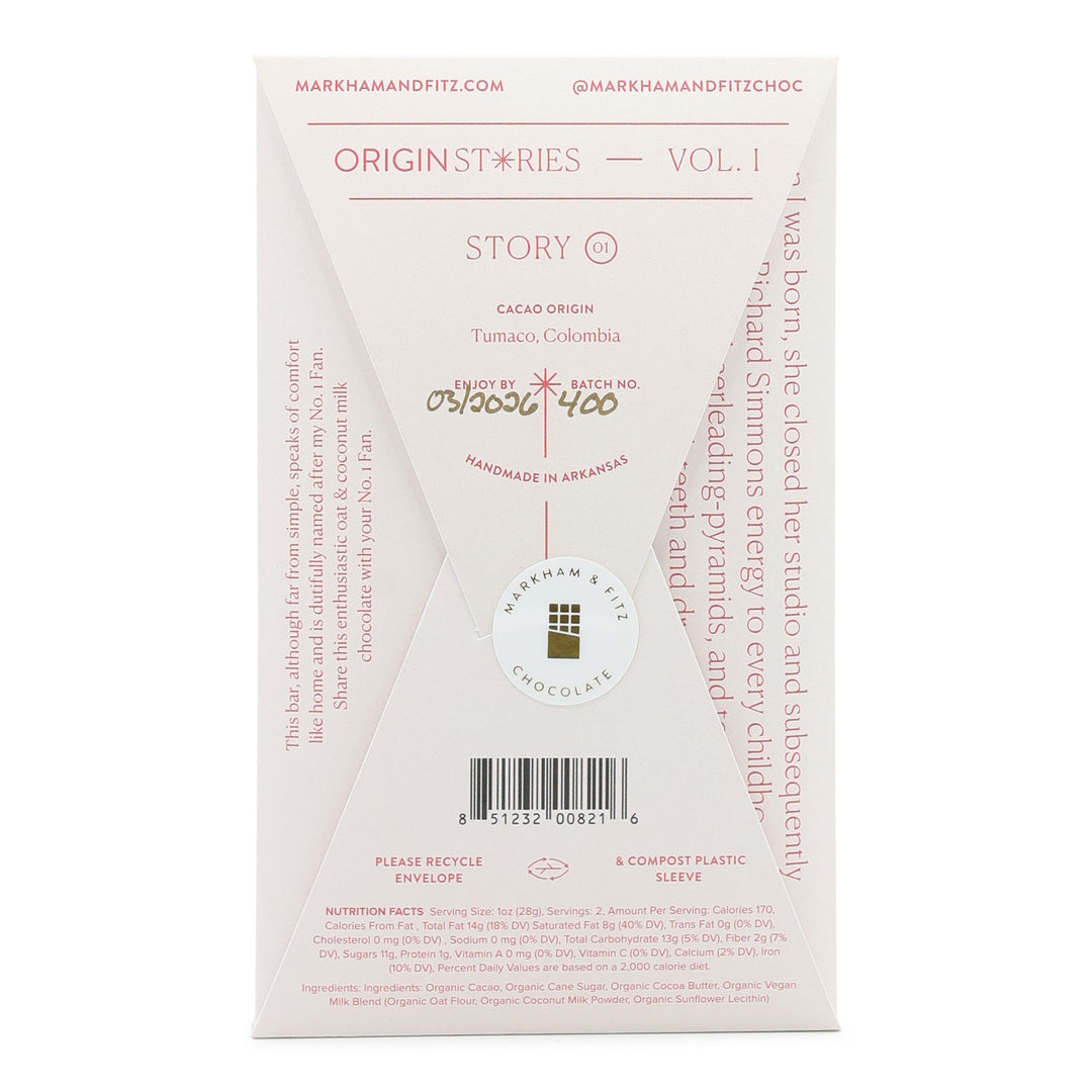 Markham & Fitz No. 1 Fan Coconut and Oat Milk Chocolate
