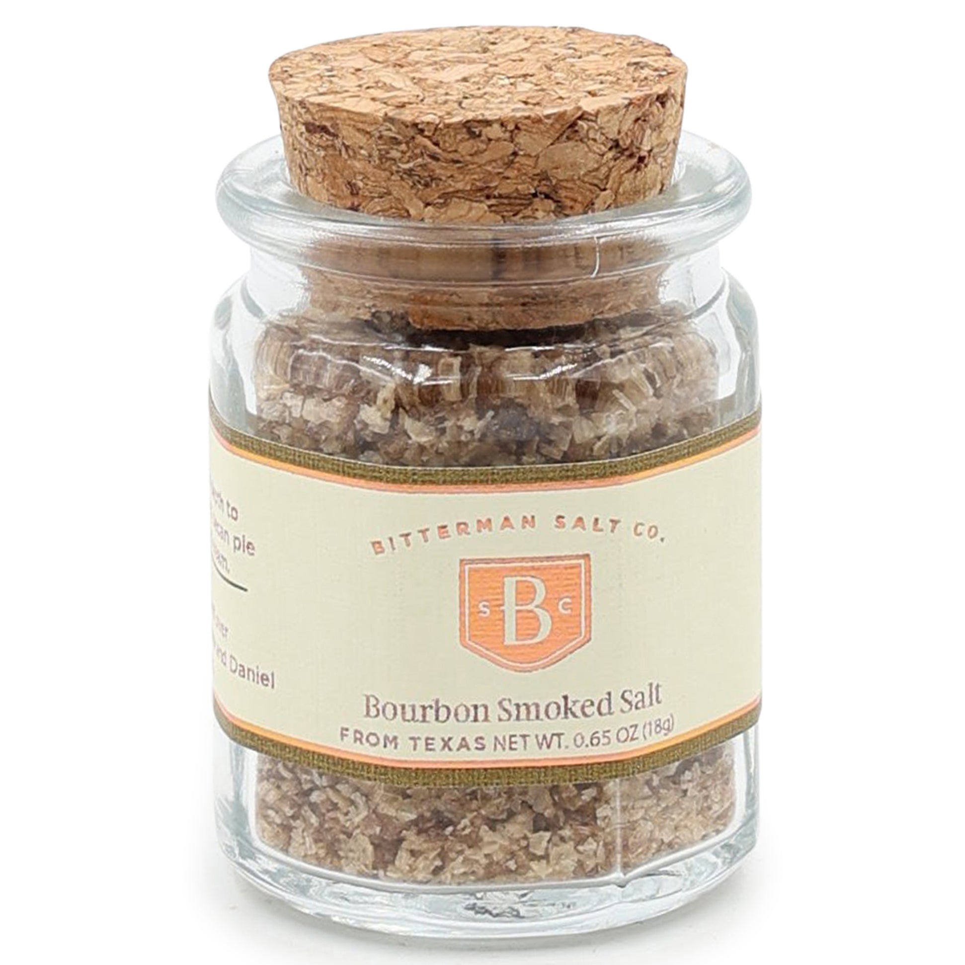 Bourbon Smoked Salt cork jar