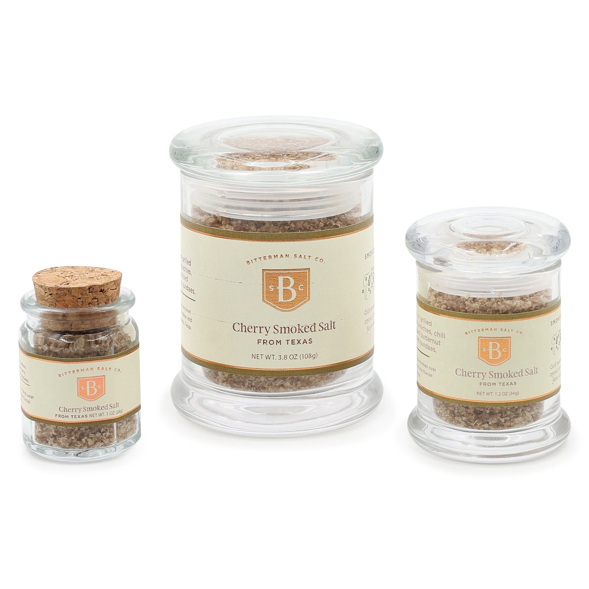 Cherry Wood Smoked Salt three sizes