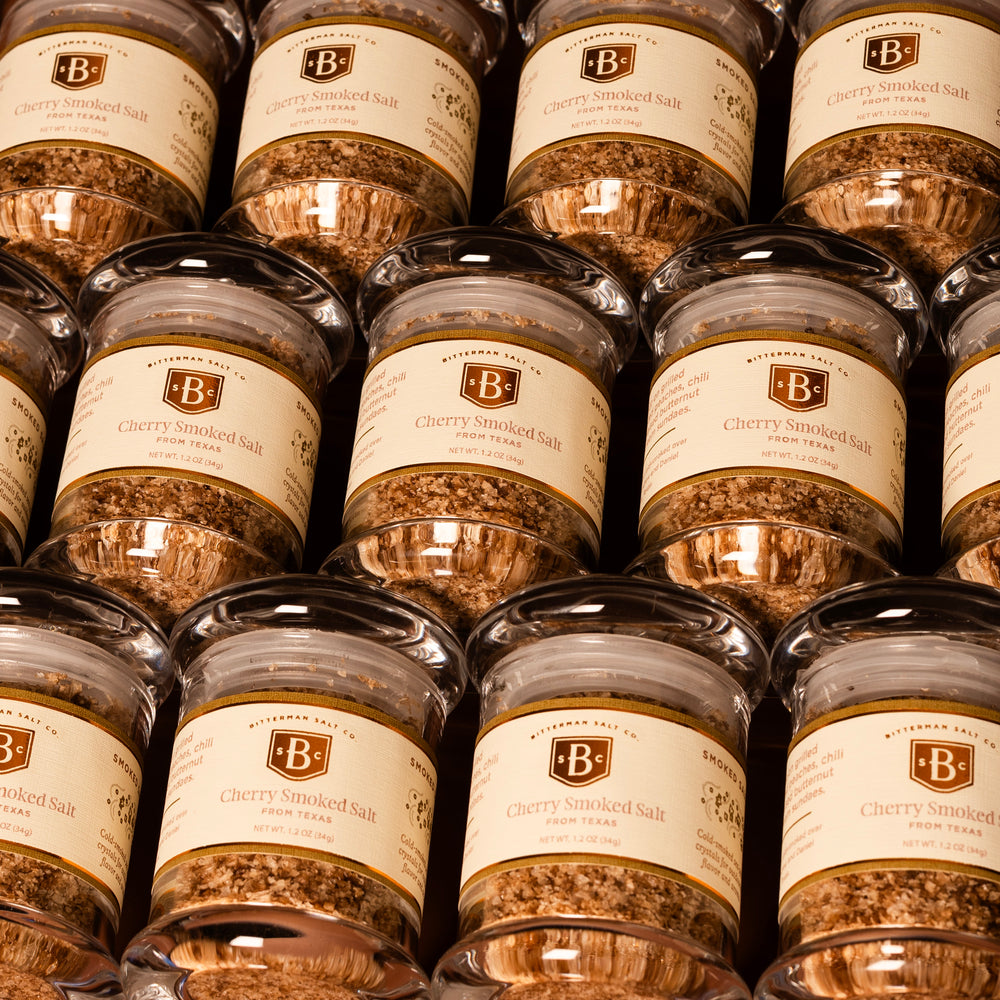 jars of cherrywood smoked salt