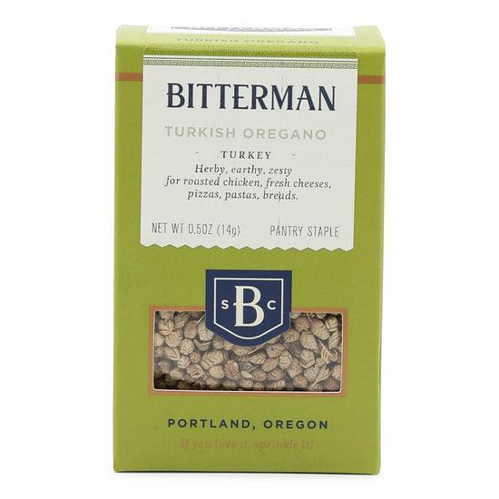 Bitterman Turkish Oregano packaging on a white background
