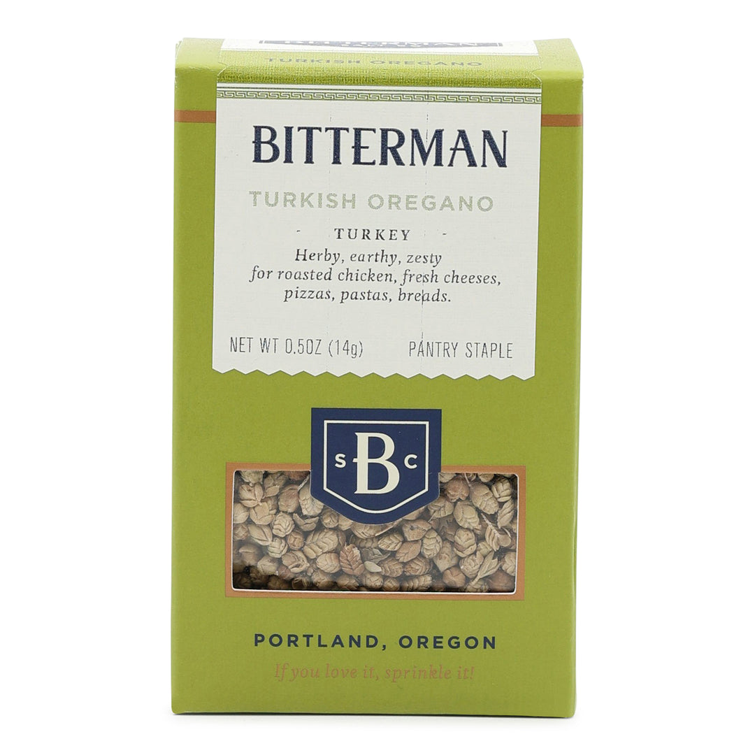 Bitterman Turkish Oregano packaging on a white background