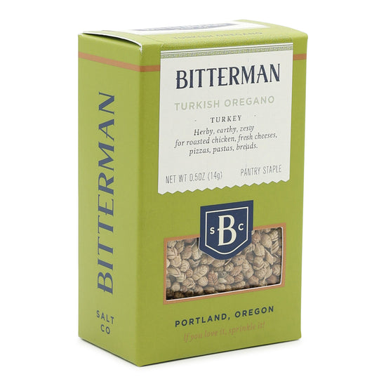 Bitterman Turkish Oregano packaging on a white background