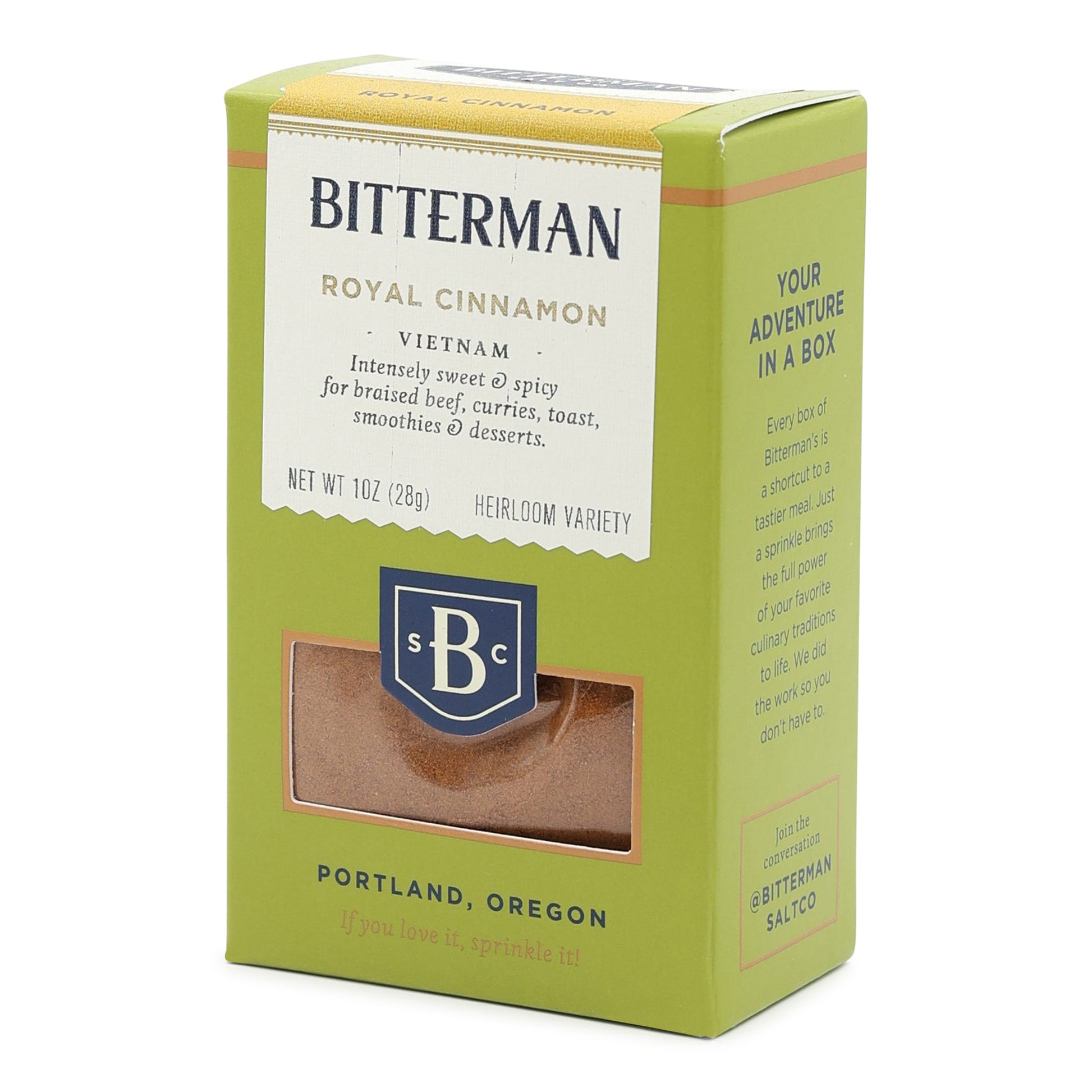 Bitterman Royal Cinnamon packaging on a white background