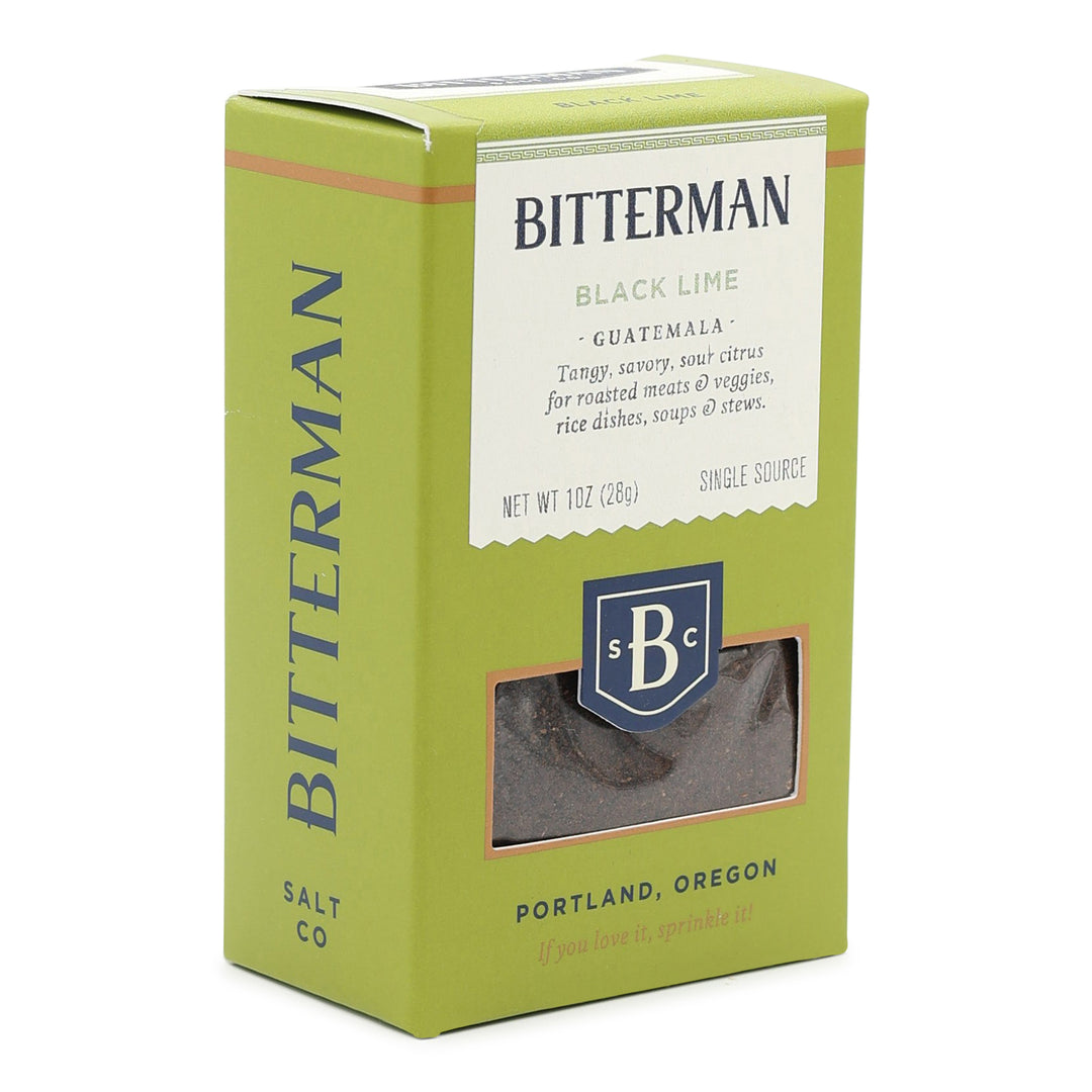 Bitterman salt packaging with green box and white label on a white background