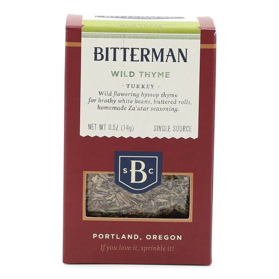 Bitterman Wild Thyme packaging on a white background