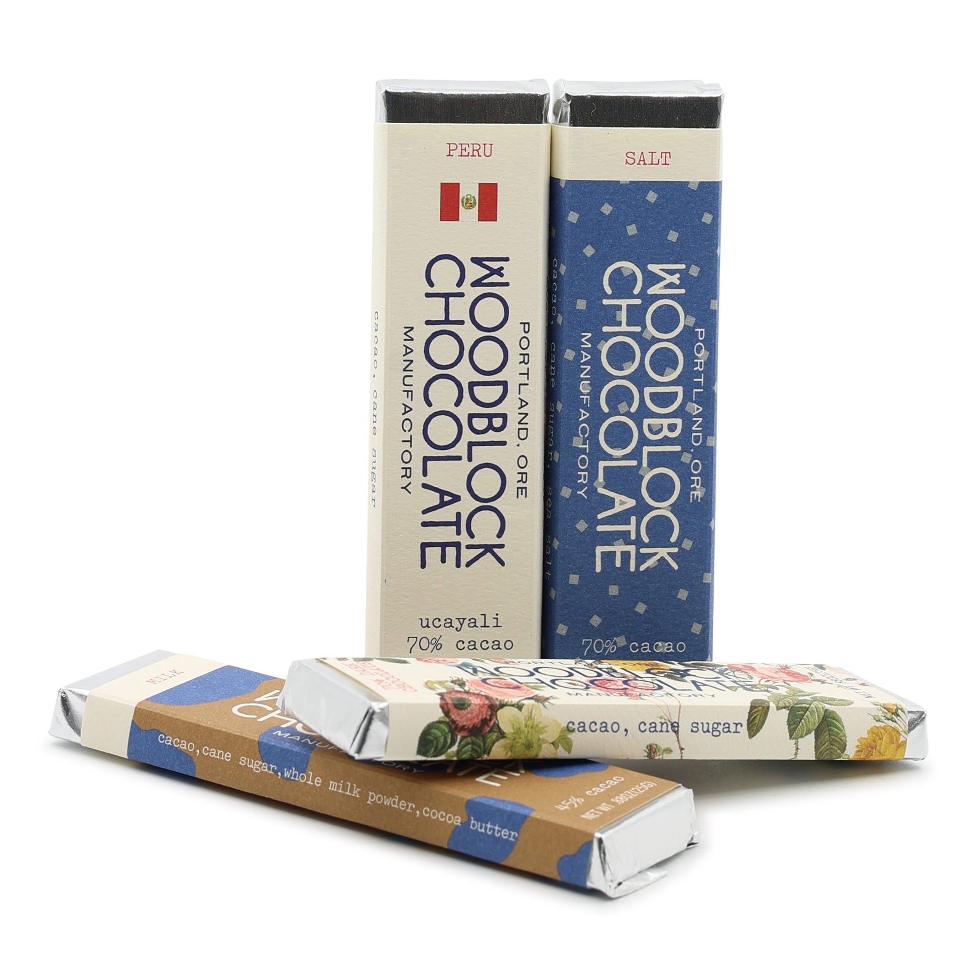 Woodblock Chocolate Tasting Flight - Set of 4