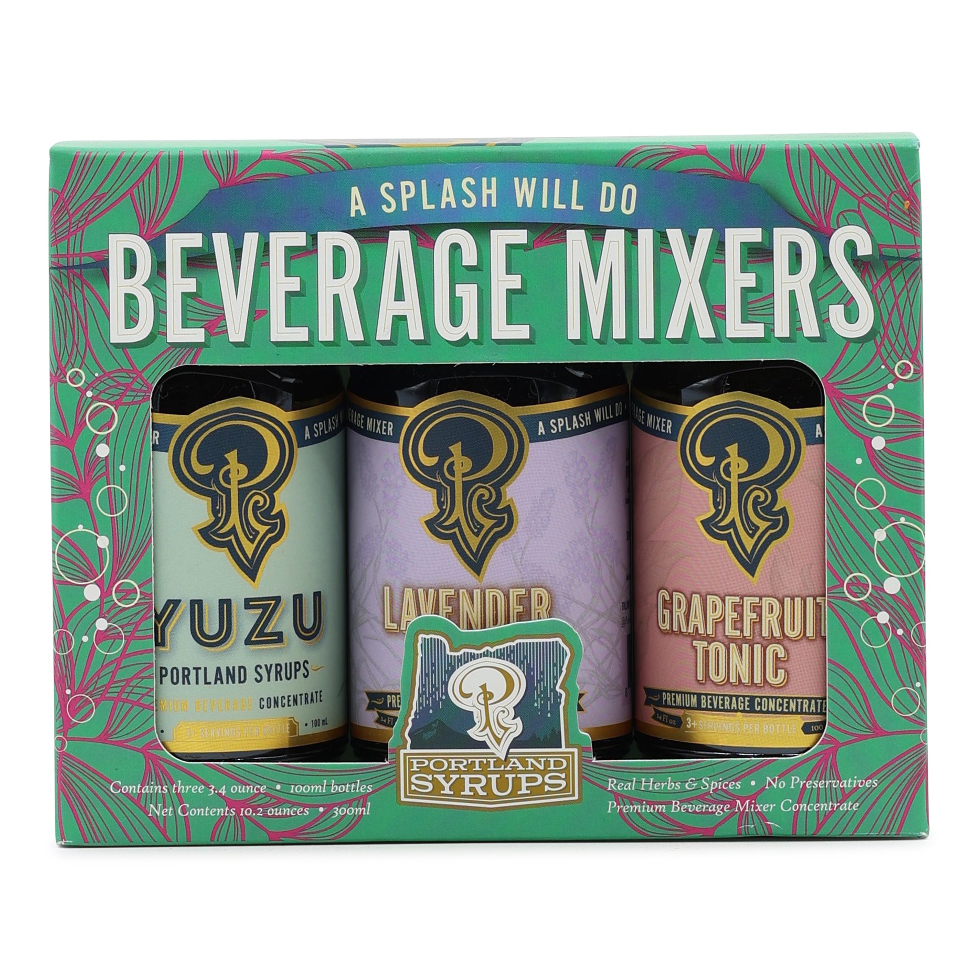 Portland Soda Works Cocktail and Soda Mixers Gift Set - Green Box
